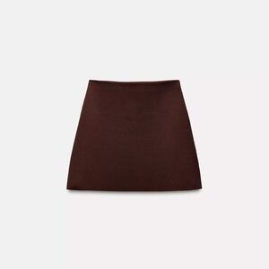 Zara Deep Brown A-Line Skirt- NWT